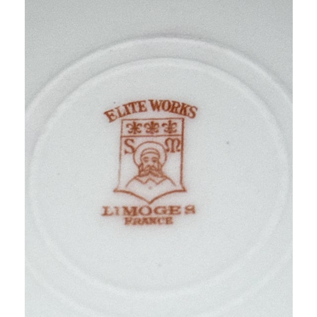 Ceramic Early 20th Century Elite Works French Limoges Porcelain Floral Plate For Sale - Image 7 of 9