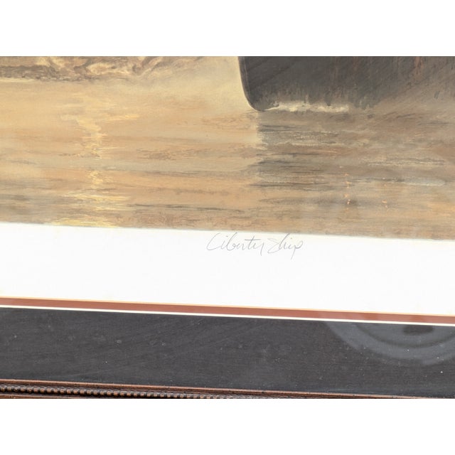 1980s 1980s "Liberty Ship" Original Serigraph by John Kelly, Signed #65/250 Framed For Sale - Image 5 of 7