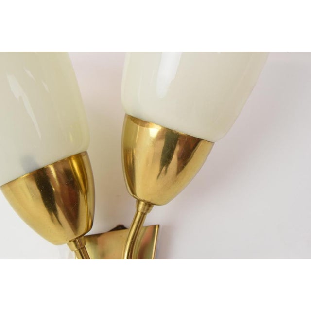 Gold Mid-Century Brass Wall Lamp from Kamenicky Senov, 1970s For Sale - Image 8 of 15