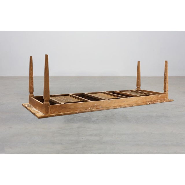 Large French Provincial Farm Table in Elm Wood, France, 1850 For Sale - Image 15 of 16