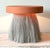 Trent Kendrick VELO LAMP 10"h x 12"dia A disc of terracotta. A curtain of natural horsehair, silver-gray and undyed,...