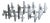 Postmodern Brush Steel Airplane Fighter Plane Wall Sculpture by Artisan House For Sale