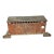 Vintage 20th Century Hand Painted Cast Metal Train Bridge Still Coin Dime Bank For Sale