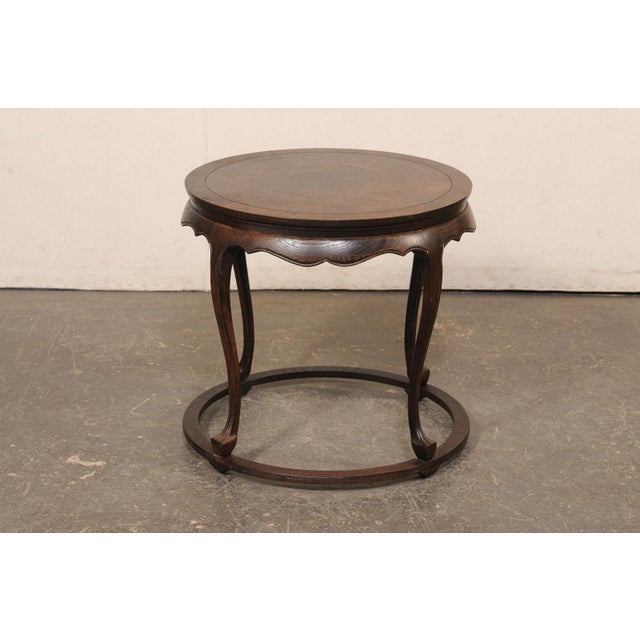 Baker Furniture Company Vintage Wooden Accent Table, 2 Ft. Diameter For Sale - Image 4 of 13