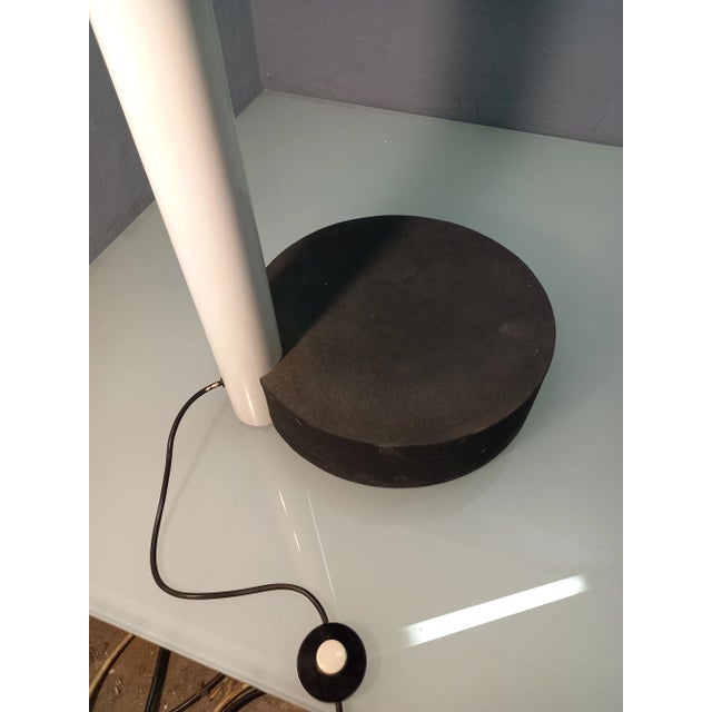 1960s Iron and Acrylic Glass Tube and Neon Inner Cast Floor Lamp, 1970s For Sale - Image 5 of 12