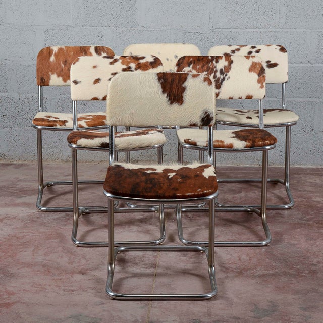 Vintage Ponyhide Chairs, Set of 6 For Sale - Image 14 of 18