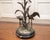 Table Lamp with Crane Bird Scene in Brass on Black Marble Base from Agudo, 1940s For Sale - Image 6 of 9
