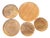 Andrianna Shamaris Minimalist Teak Wood Plates - Set of 5 For Sale