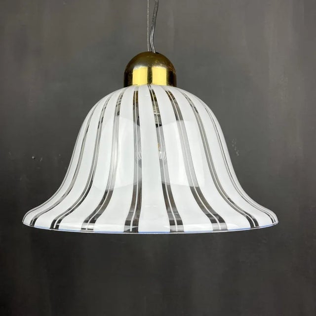 Vintage White Murano Pendant Lamp, Italy, 1970s For Sale - Image 11 of 11
