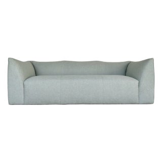 Norwalk Modern Light Gray Linen Snuggy Sofa For Sale