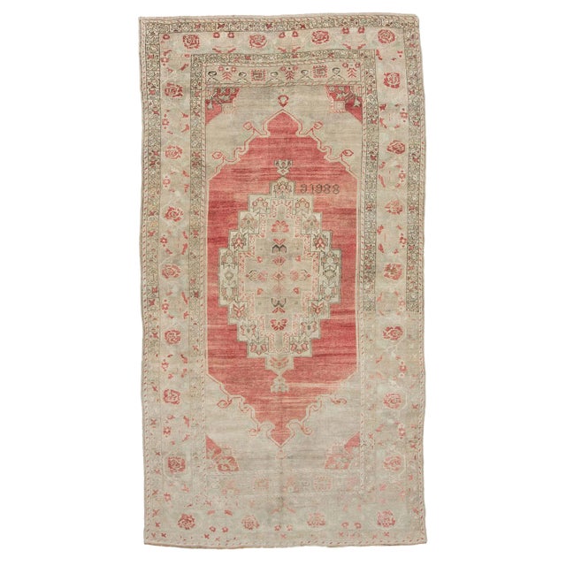 Vintage Turkish Konya Wool Rug- 5′6″ × 10′7″ For Sale