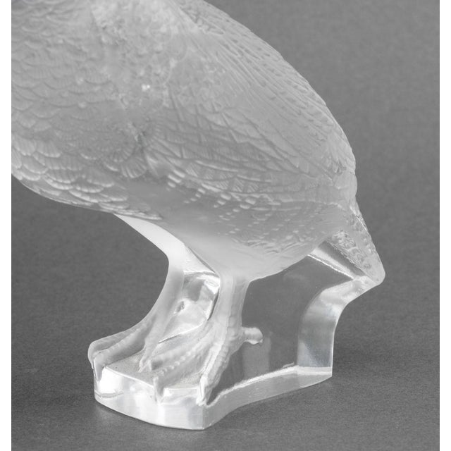 Lalique Lalique Crystal "Perdix" Sculptures, 4 For Sale - Image 4 of 15