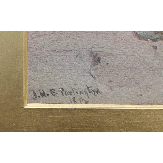 John H. E. Partington, Figurative Composition, 1872, Watercolor, Framed For Sale - Image 4 of 7