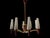 Stilnovo Large Mid-Century Modern Scandinavian Teak, Glass, & Brass Chandelier in the style of Stilnovo, 1960s For Sale - Image 4 of 14