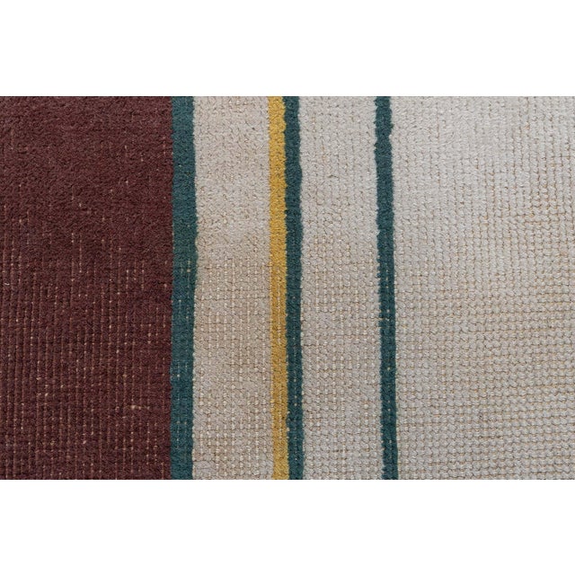 This striking 1945 French Art Deco rug embodies the refined simplicity and modernist clarity that defined late Deco...