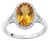 Natural Yellow Tourmaline & Diamond Ring in 18k Gold For Sale