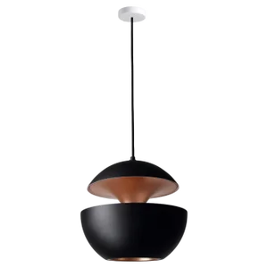 Here Comes the Sun Large Black and Copper Pendant Lamp by Bertrand Balas