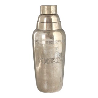 Art Deco Silver-Plate 'Cocktail' Shaker For Sale