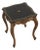 Maitland Smith Leather Top Carved French Lamp Table For Sale