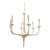 Currey & Company Modern White Wrought Iron Albion Chandelier For Sale