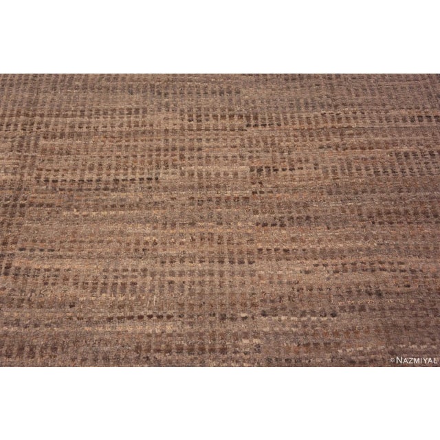 2020s Nazmiyal Collection Neutral Earthy Tribal Geometric Modern Large Rug For Sale - Image 5 of 8