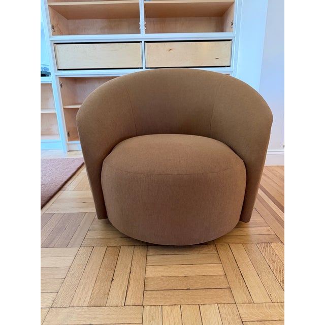 Minimalism Restoration Hardware Copenhagen Swivel Chair For Sale - Image 3 of 7