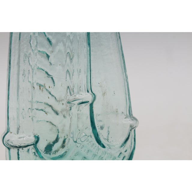 C. 1840-60 American Dark Aquamarine Glass Cologne Bottle For Sale In Raleigh - Image 6 of 8