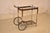 Mid-Century Chrome and Smoked Glass Two Tier Rolling Bar Cart For Sale - Image 9 of 12