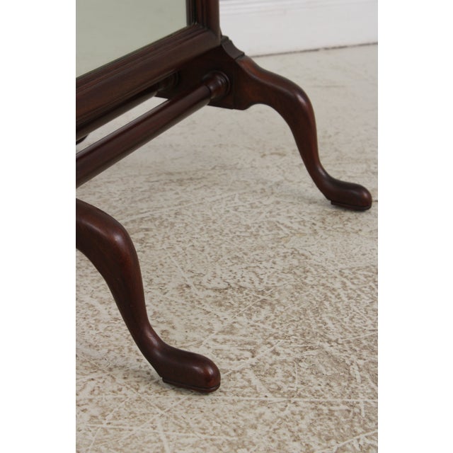 Henkel Harris Mahogany Cheval Standing Dressing Mirror For Sale - Image 11 of 16
