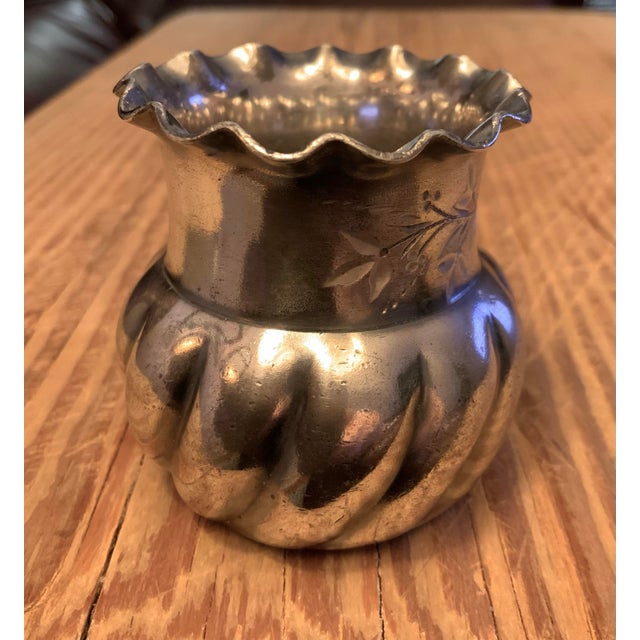 Victorian Victorian Silverplate Figural Toothpick Holder or Match Holder With Pug / French Bulldog / Boxer – Rare 19th C. Novelty - See Pics! For Sale - Image 3 of 8