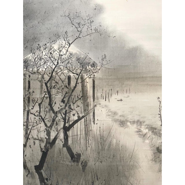 Rare Triptych Scroll Paintings by Watanabe Seitei Meiji Period For Sale - Image 17 of 18