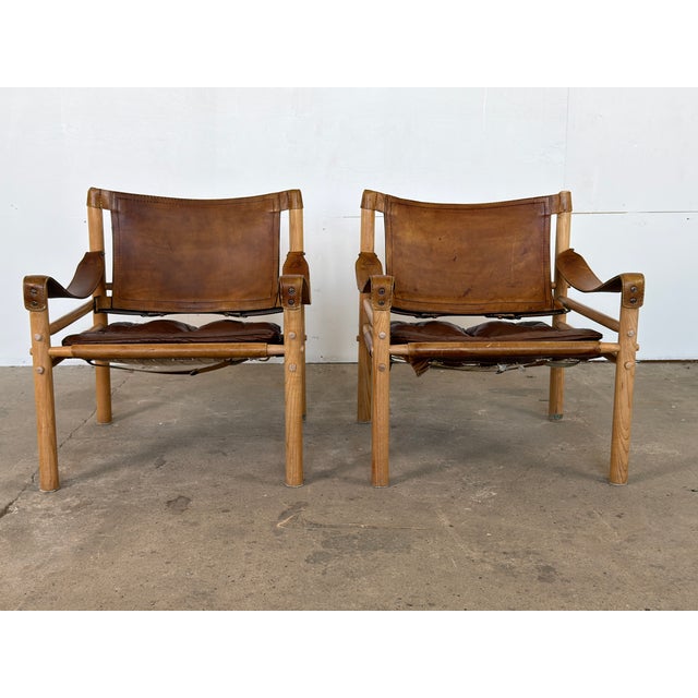 Sirocco Safari Chairs in Ash and Leather by Arne Norell for Arne Norell Ab, Sweden, Set of 2 For Sale - Image 12 of 12