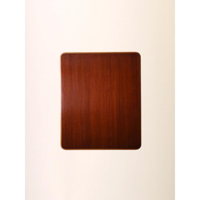 Mahogany Bar Table with Steel Base, 1930s For Sale - Image 9 of 10