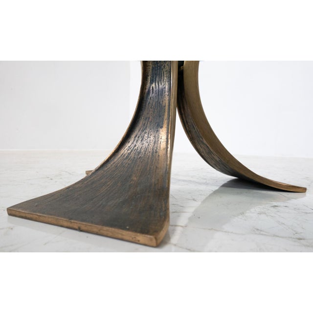 Mid-Century Modern Glass and Bronze Coffee Table, Italy, 1960s For Sale - Image 3 of 6