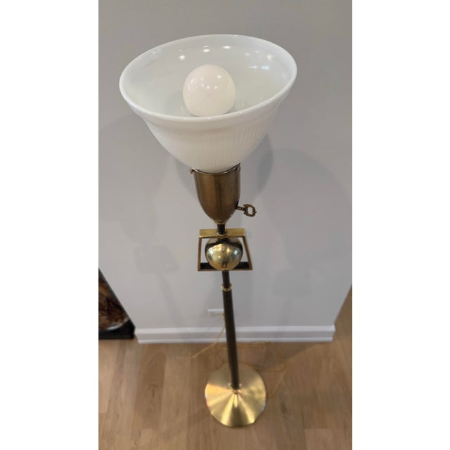 Mid-Century Modern Rare 1950s Mid-Century Modern Rembrandt Torchiere Floor Lamp For Sale - Image 3 of 11