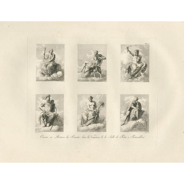 Hollywood Regency Louis-Pierre Baltard, Primaticcio Allegorical Figures, 1803, Engraving For Sale - Image 3 of 9