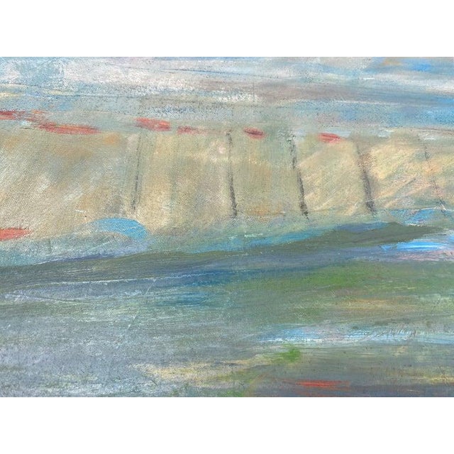 Warren Fischer Original Vintage Figurative Abstract Painting Offered for sale is a figurative abstract painting on linen...