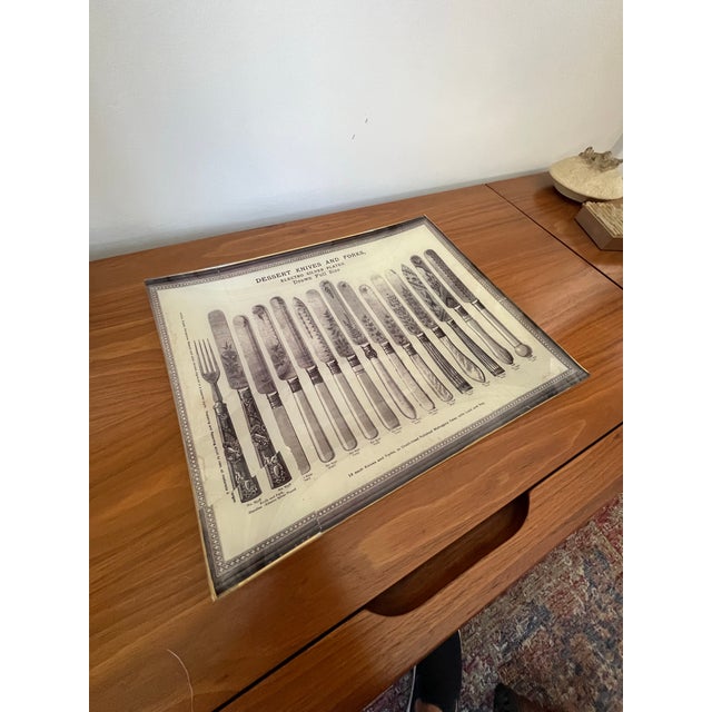 Fornasetti Style Glass Platter, Hollywood Regency, 20th Century For Sale - Image 4 of 9