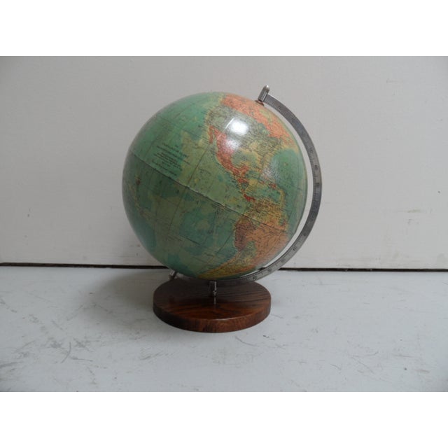 Wood Vintage Globe in Papier Mache, 1950s For Sale - Image 7 of 11