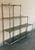 Metal Mid-Century Modern Faux Bamboo Brass Etagere With Stair Form and Smoked Glass For Sale - Image 7 of 12