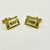 Mid-Century Modern 1950s Mid-Century Hollywood Regency Boho Chic Gold Tone Faux Capiz Shell Cufflinks - A Pair. For Sale - Image 3 of 9