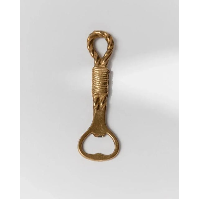 Vintage Rope and Loop-Shaped Bottle Opener in Brass, Italy, 1960s For Sale - Image 11 of 11
