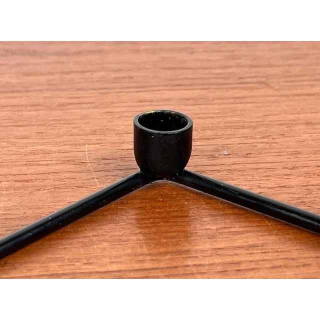 Mid-Century Modern Danish Minimalist Metal Candleholder, 1960s For Sale - Image 15 of 18