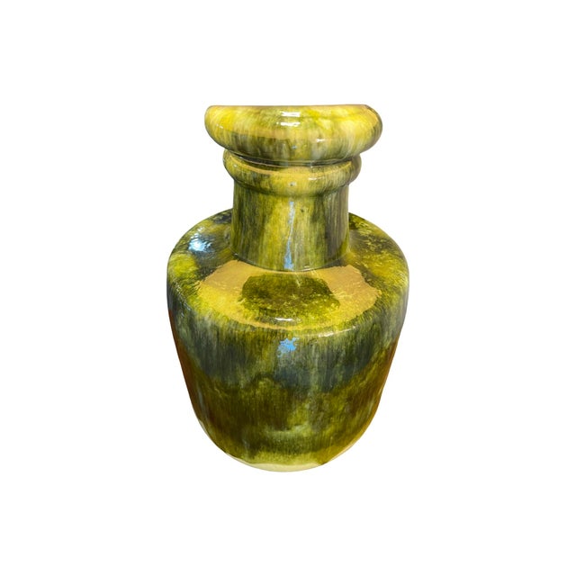 Mid-Century Modern Vintage Mid Century Modern 1960s Drip Glazed Ceramic Table Lamps For Sale - Image 3 of 12