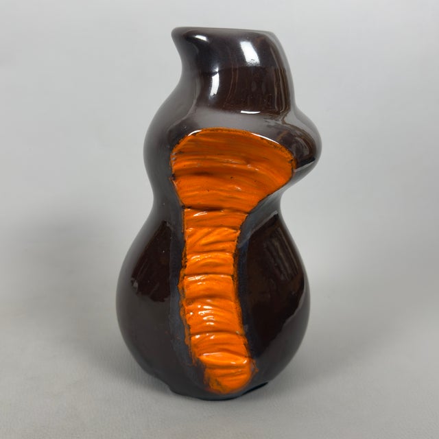 Modern Space Age Ceramic Vase by Ignoto for Artigianato Italiano, 1970s For Sale - Image 3 of 12