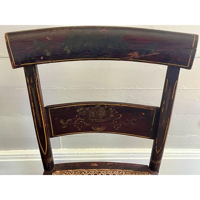 Antique Primitive Painted New England Chairs, set of 4 For Sale - Image 15 of 15