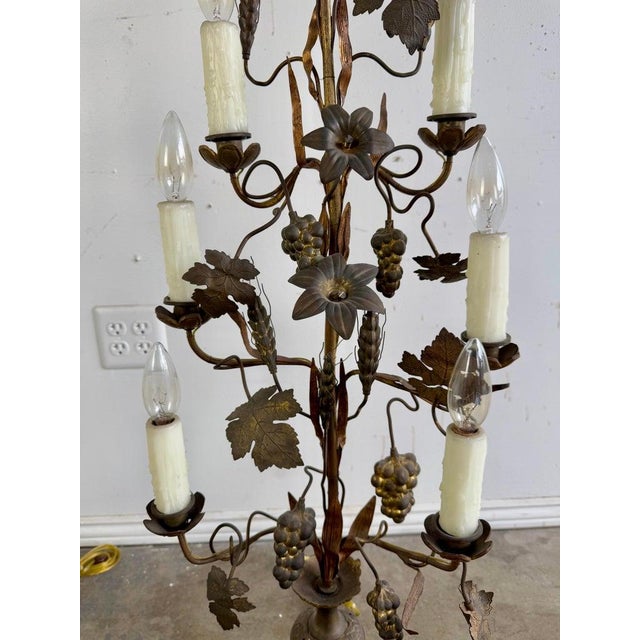 Pair of 19th C. Italian Brass Candelabras For Sale - Image 4 of 10