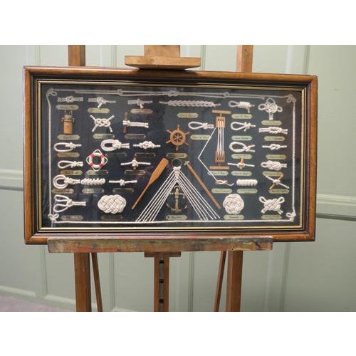 Nautical Objects Shadow Box This is an interesting French shadow box with various nautical displays of knots and...