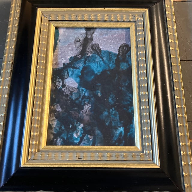 Original 4 x 6 painting on paper unsigned Overall size with frame is 8 x 10