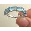 Natural 3.45 cts aquamarine half band ring in 18k gold For Sale In New York - Image 6 of 18